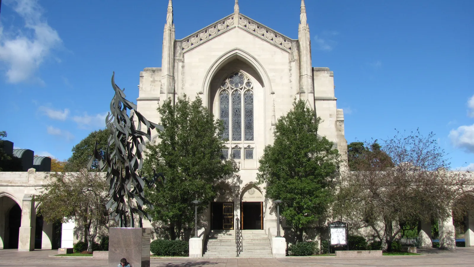 Marsh Chapel on Marsh Plaza at Boston University, along Commonwealth Avenue in Boston