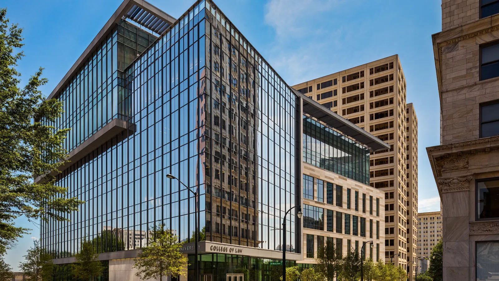 The Georgia State University College of Law building on Park Place in downtown Atlanta