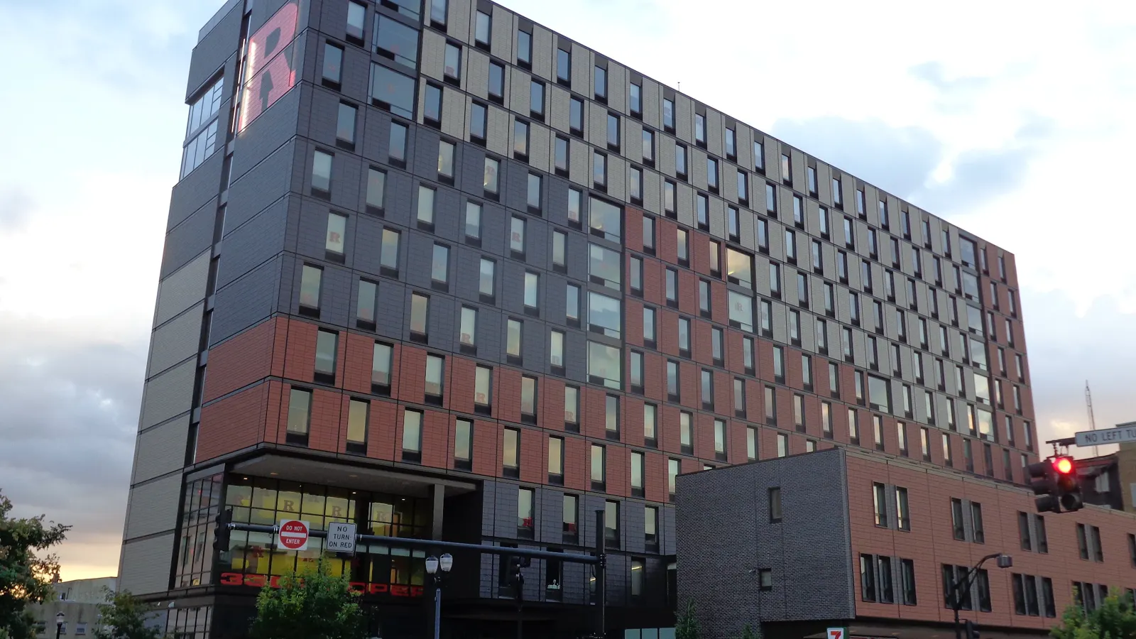The 330 Cooper Street student housing building at Rutgers University-Camden in Camden, New Jersey