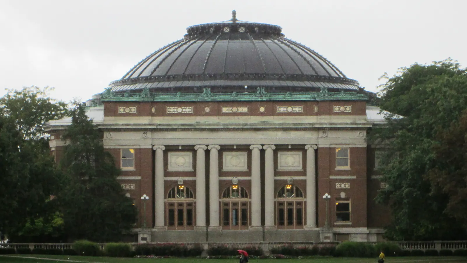 Foellinger Auditorium at the south end of the Main Quad at the University of Illinois Urbana-Champaign